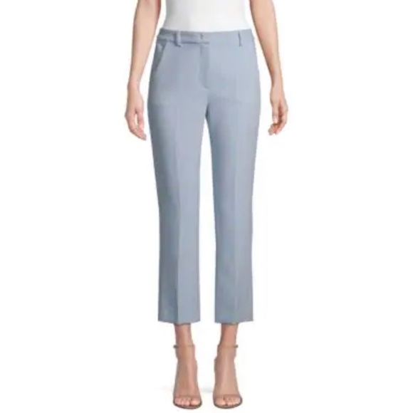 MaxMara Amati Cropped Stretch Pants in Sky Blue - Picture 2 of 9